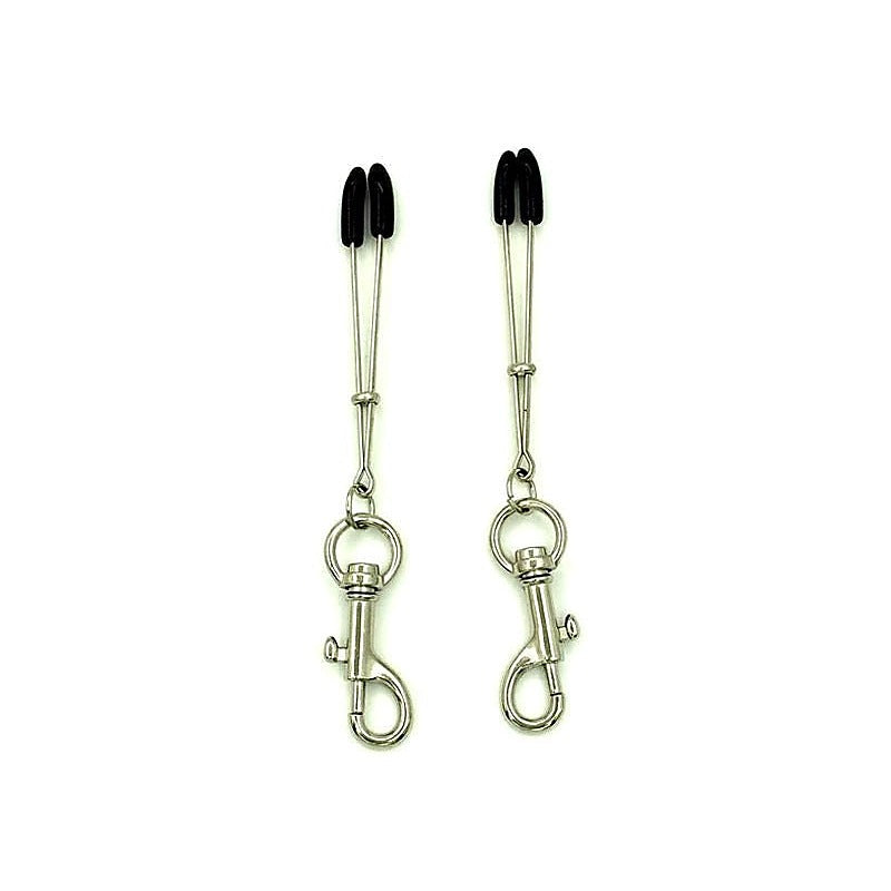 Tweezer Nipple Clamps with Snap Hook by BDStyle - Breast and Nipple Toys