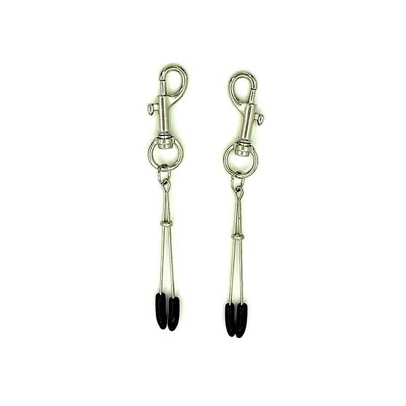 Tweezer Nipple Clamps with Snap Hook by BDStyle - Breast and Nipple Toys