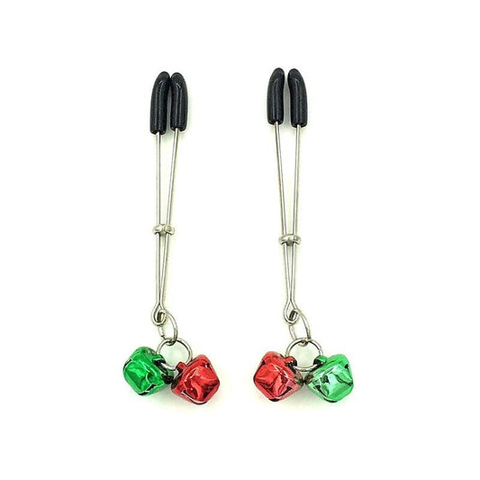 Bondage Nipple Clamps with Two Bells - Breast and Nipple Toys