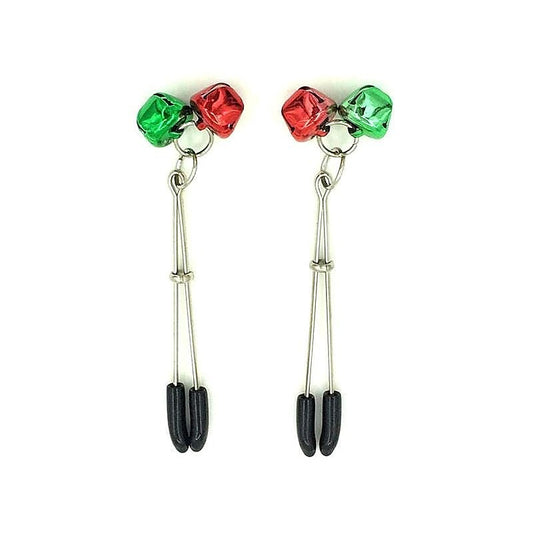Bondage Nipple Clamps with Two Bells - Breast and Nipple Toys