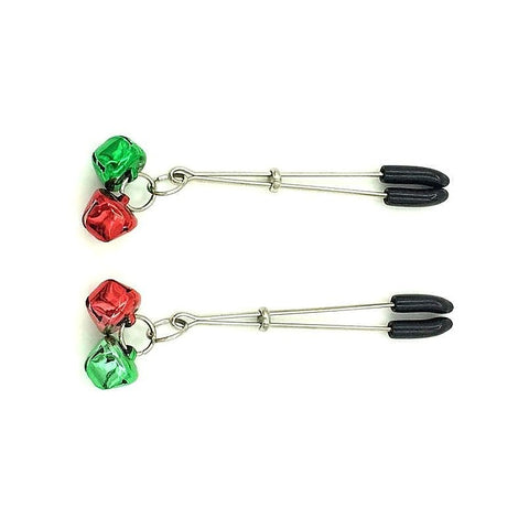 Bondage Nipple Clamps with Two Bells by BDStyle - Breast and Nipple Toys