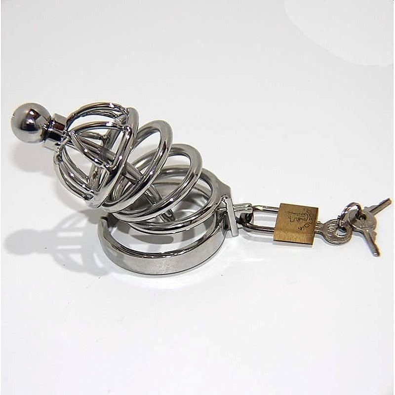 Instituted Cock Cage & Penis Plug Small - Male Chastity