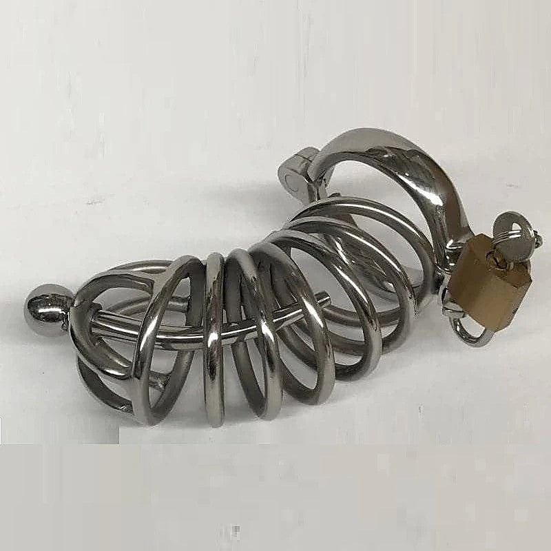 Cock Cage & Penis Plug Large by BDStyle - Male Chastity