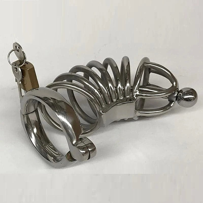 Cock Cage & Penis Plug Large by BDStyle - Male Chastity