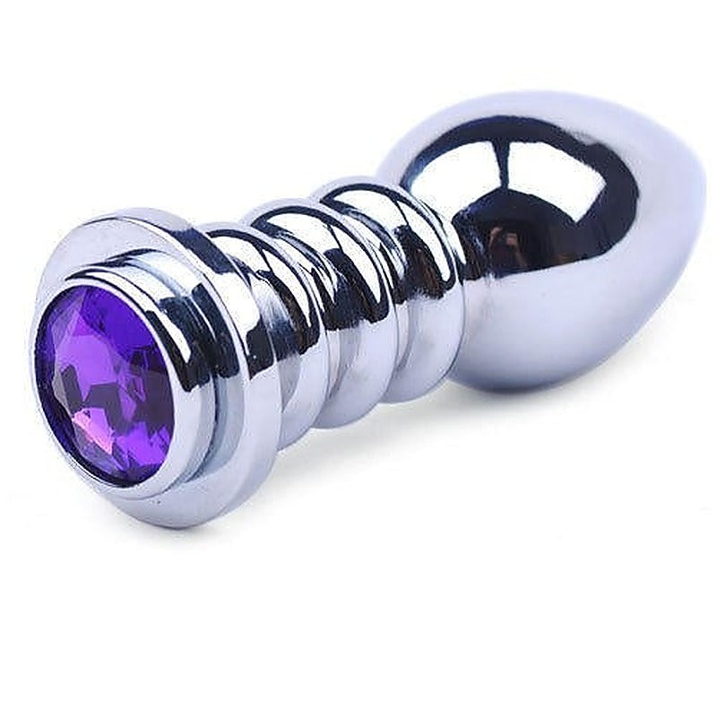 Ribbler Metal Jeweled Butt Plug by BDStyle - G-Spot Vibrators