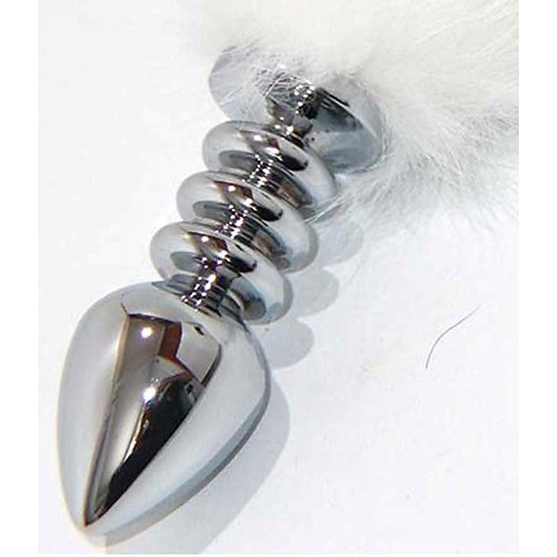 Sensual Faux Kitten Tail Butt Plug by BDStyle - Steel Sex Toys