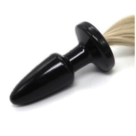 Faux Horse Tail Anal Plug - Steel Sex Toys