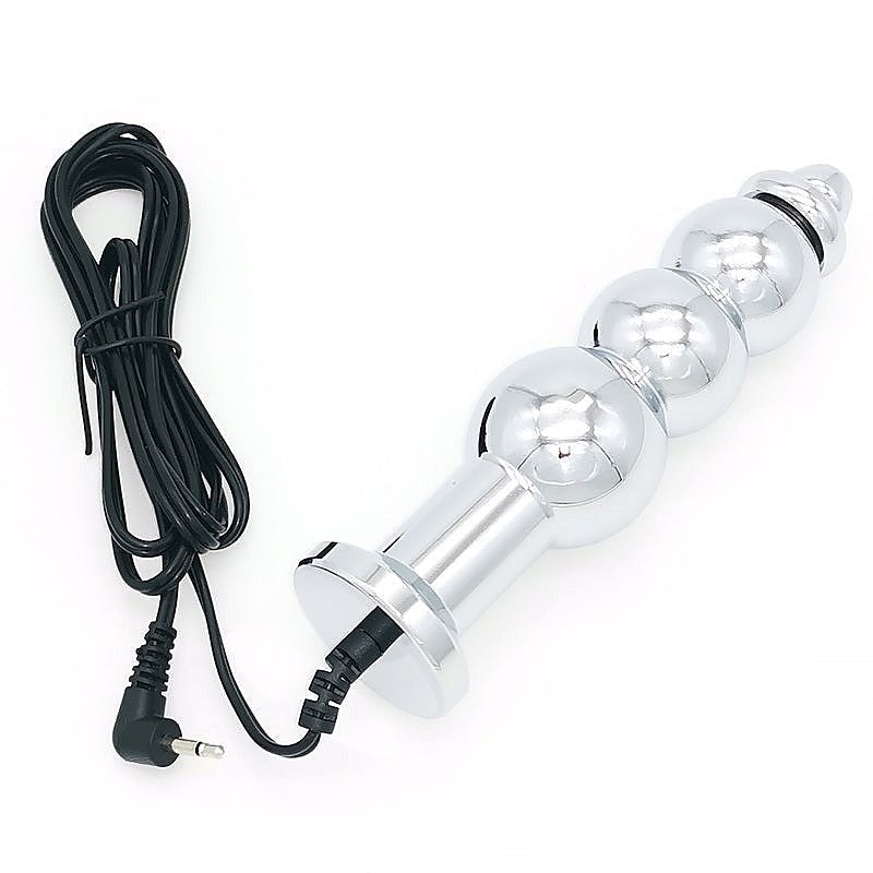 Bipolar Metal Electric Shock Butt Plug by BDStyle - Electro Sex