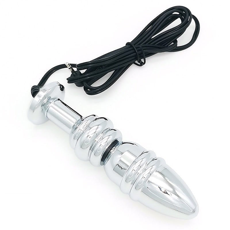 Bipolar Metal Electric Shock Butt Plug by BDStyle - Electro Sex