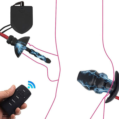 BDStyle Wireless Electric Shock Anal & Penis Plug - Penis Plugs