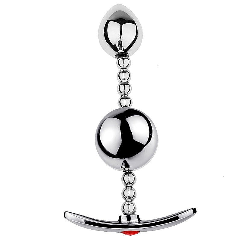 BDStyle Flexible Double-Ball Steel Butt Plug - Ergonomic Pleasure - Steel Sex Toys