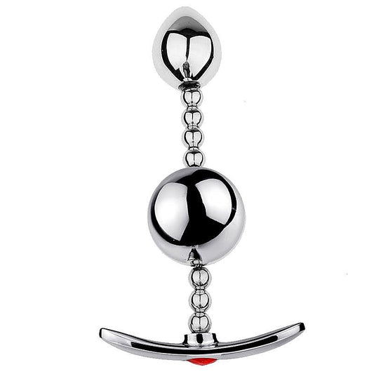 BDStyle Flexible Double-Ball Steel Butt Plug - Ergonomic Pleasure - Steel Sex Toys