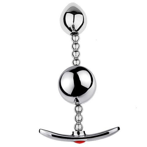 BDStyle Flexible Double-Ball Steel Butt Plug - Ergonomic Pleasure - Steel Sex Toys