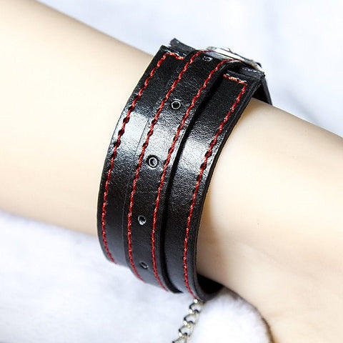 Class Single Rivet Adjustable BDSM Cuffs by BDStyle - Cuffs and Restraints