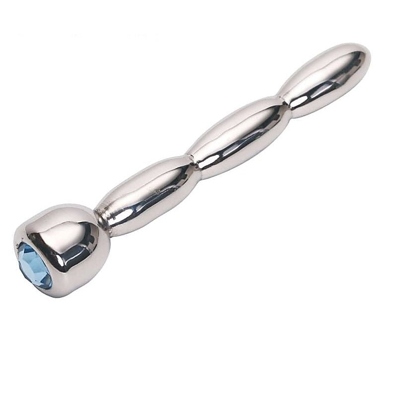 Triple Ascending Jewelled Red Penis Plug by BDStyle - Penis Plugs