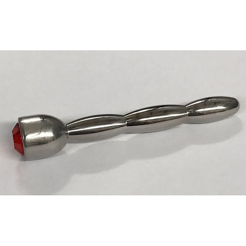 Triple Ascending Jewelled Red Penis Plug by BDStyle - Penis Plugs