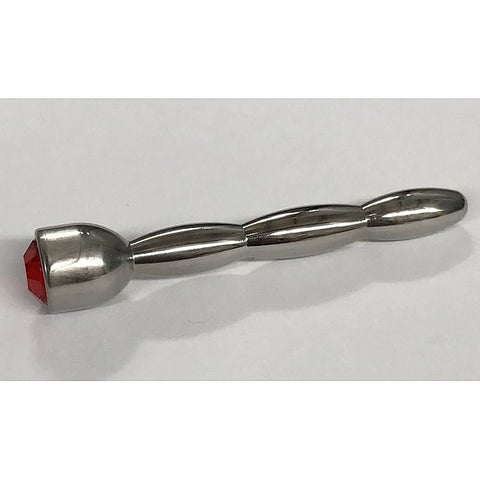 Triple Ascending Jewelled Red Penis Plug by BDStyle - Penis Plugs