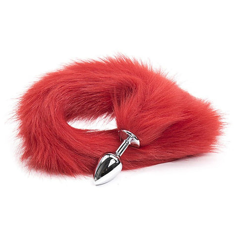 Lengthened Fox Tail Metal Anal Plug Large by BDStyle - Steel Sex Toys