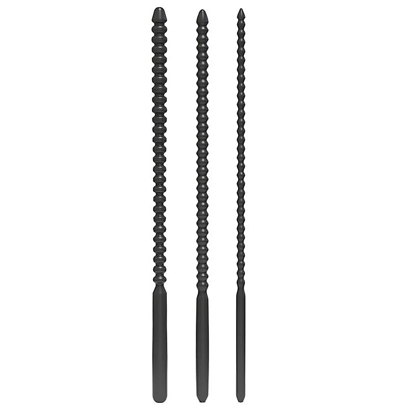 Thread 3 Size Silicone Penis Plug - Penis Plugs