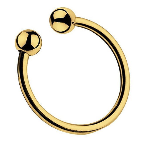 Pressure Point Beaded Steel Glans Ring by BDStyle - Cock Rings