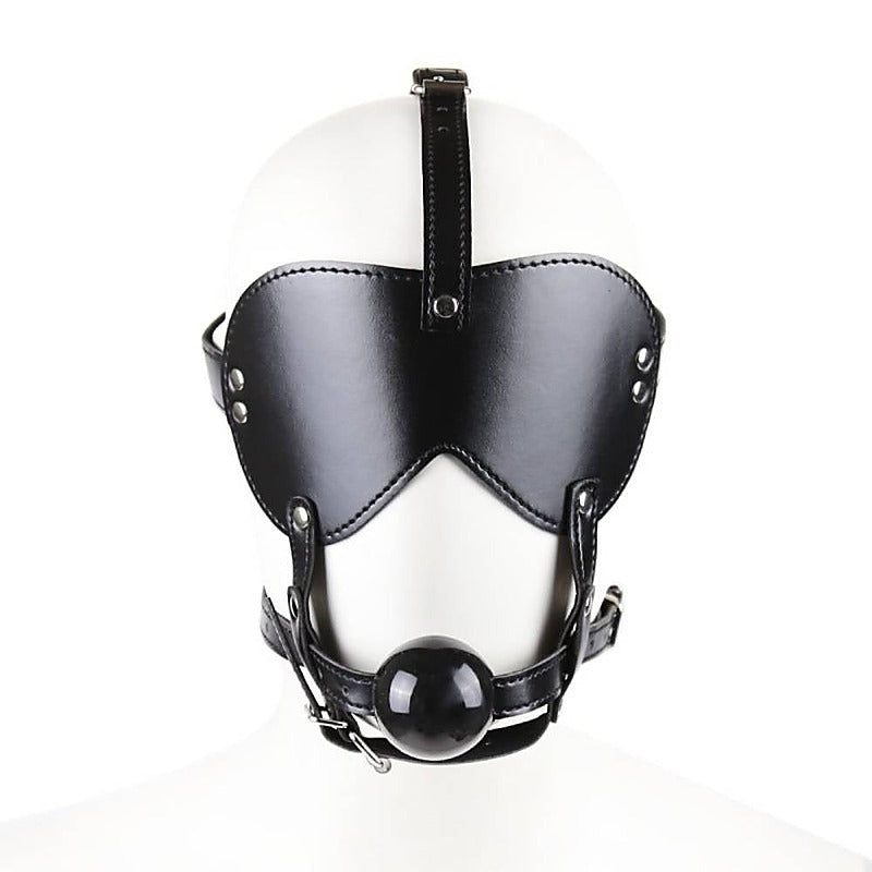 BDStyle Bondage Gag Harness with Blindfold - Bondage Gags and Bits