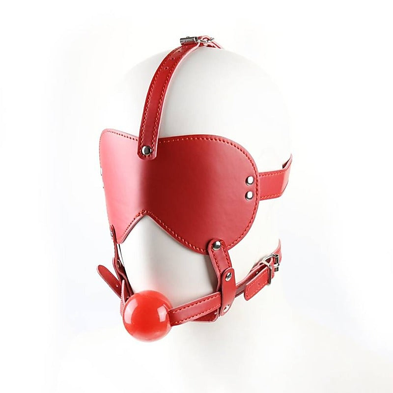 BDStyle Bondage Gag Harness with Blindfold - Bondage Gags and Bits