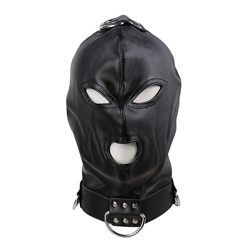 Gothic Black Bondage Play Hood by BDStyle - Bondage Hoods