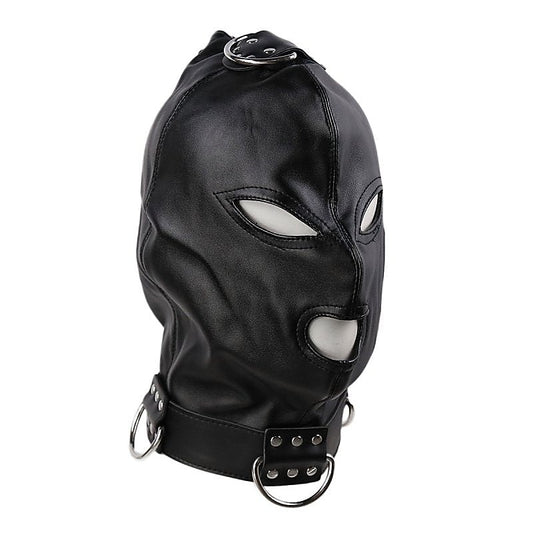 Gothic Black Bondage Play Hood by BDStyle - Bondage Hoods