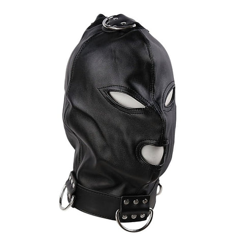 Gothic Black Bondage Play Hood by BDStyle - Bondage Hoods