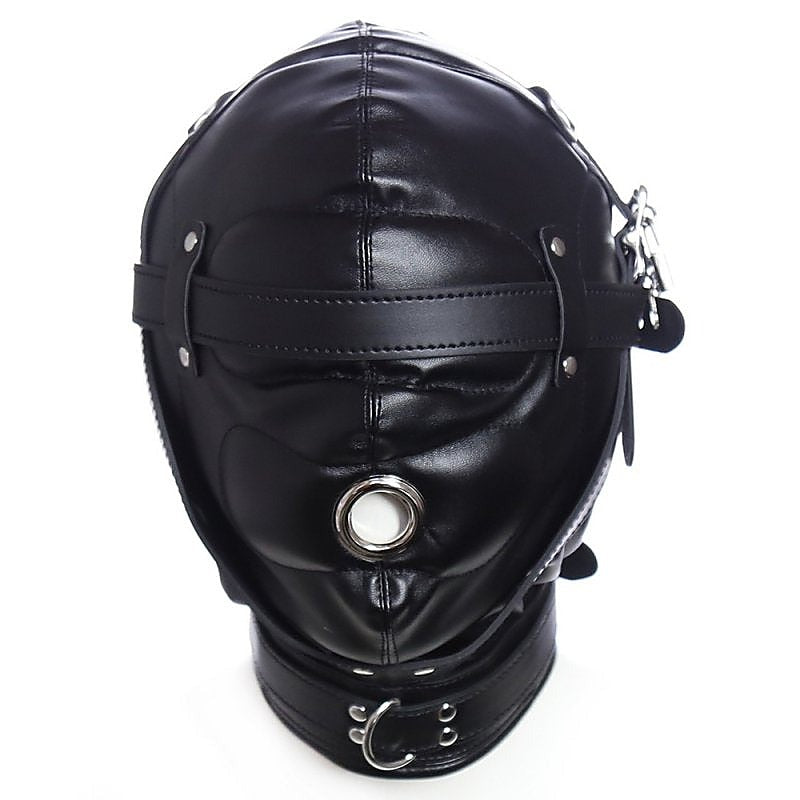 Blindfolded Bondage Hood With Mouth Hole by BDStyle - Bondage Hoods