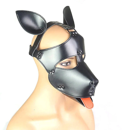 BDStyle Vegan Leather Padded BDSM Play Dog Mask - Bondage Hoods