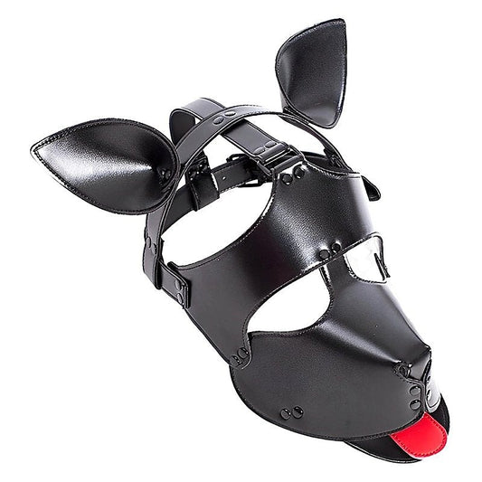 BDStyle Vegan Leather Padded BDSM Play Dog Mask - Bondage Hoods