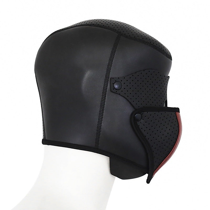 Faux Leather Ventilation Hood by BDStyle - Bondage Hoods