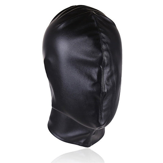 Faux Leather Frenulum Full Hood by BDStyle - Bondage Hoods