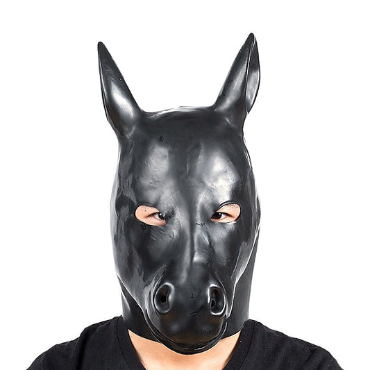BDStyle Latex Mask Horse Head Bondage Hood