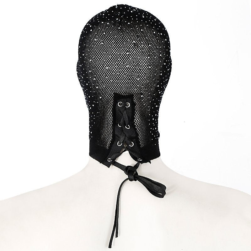 Full Hood Cover With Diamond by BDStyle - Bondage Hoods