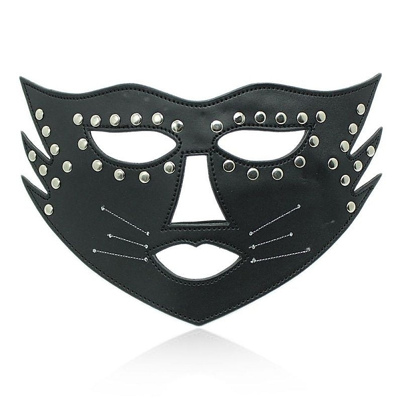 Premium Cat Face Mask with Beard by BDStyle - Blindfolds And Masks