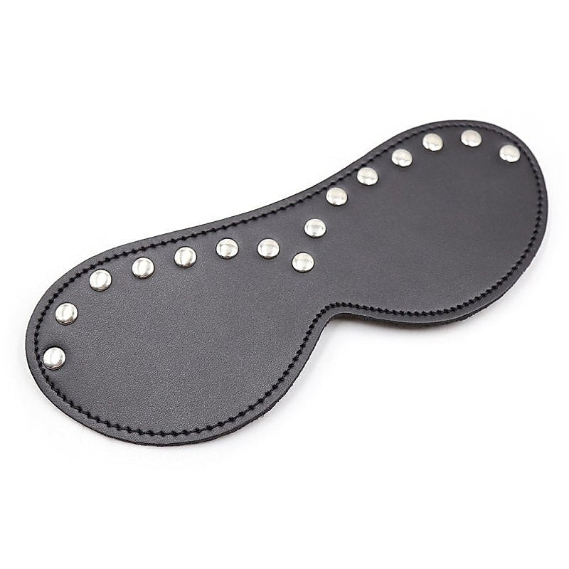 Leather Blindfold Silver Stud by BDStyle - Blindfolds And Masks