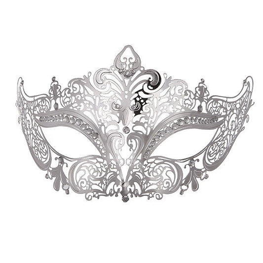 BDStyle Silver Diamante Metal Mask - Blindfolds And Masks