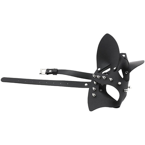 BDStyle Faux Leather Rivet Spike Mask - Blindfolds And Masks