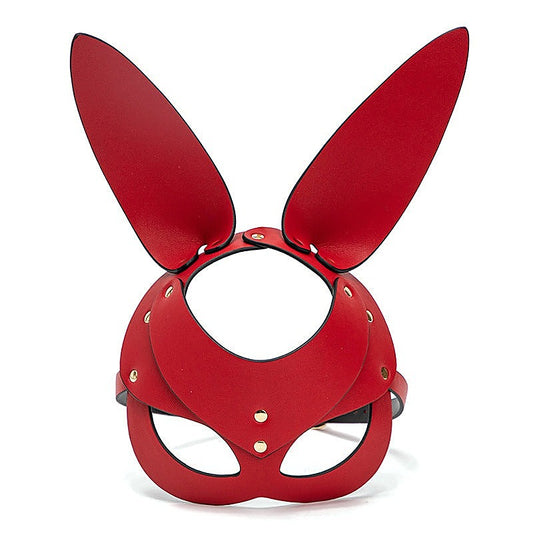 BDStyle Punk Gothic Cosplay Women Leather Bunny Ears Mask - Blindfolds And Masks