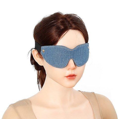 Premium Denim Bondage Blindfold by BDStyle - Blindfolds And Masks