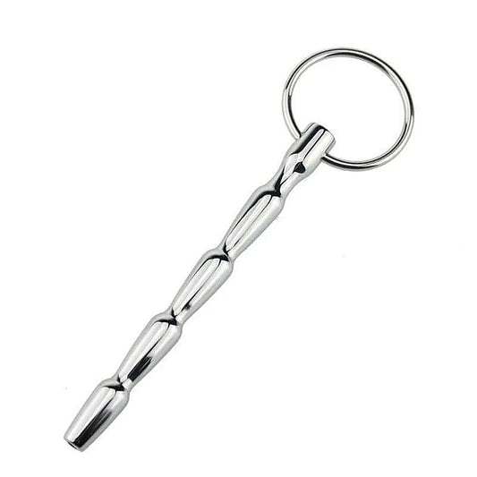 Cyber Bites Steel Penis Plug With Glans Ring - Penis Plugs