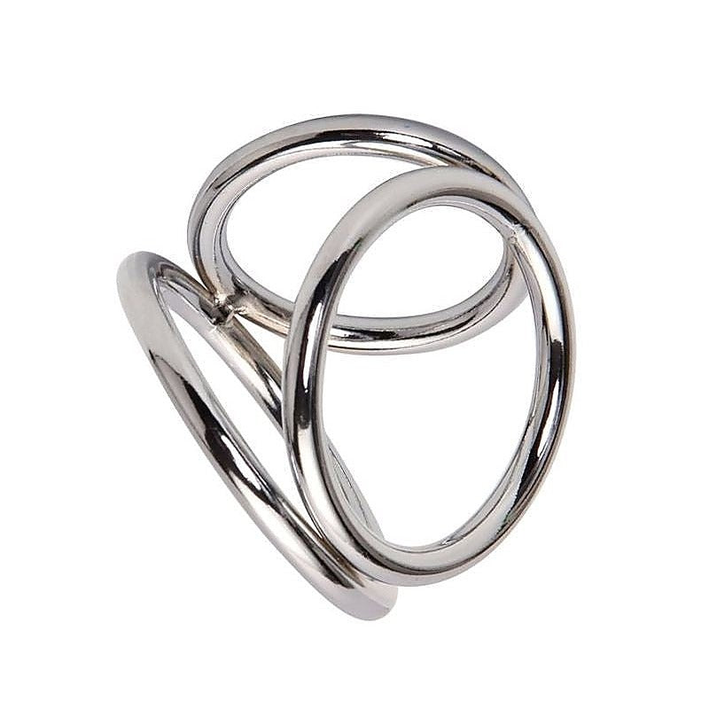 Triple Cock & Ball Divider Ring - Cock Rings