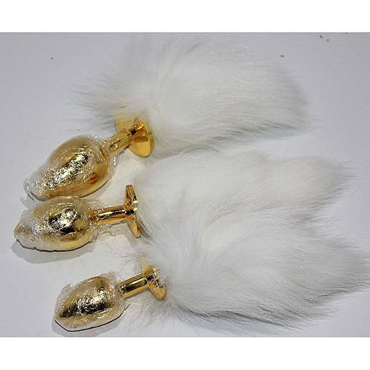 Luxurious Kitten Tail Metal Butt Plug - Customizable Pleasure - Steel Sex Toys