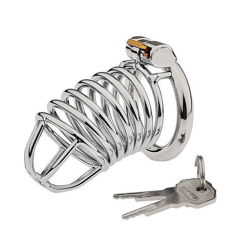 Hoop Cock Cage with Urethral Tube by BDStyle - Male Chastity