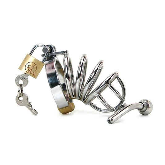 Asylum Chastity Device with Cock Plug - Male Chastity