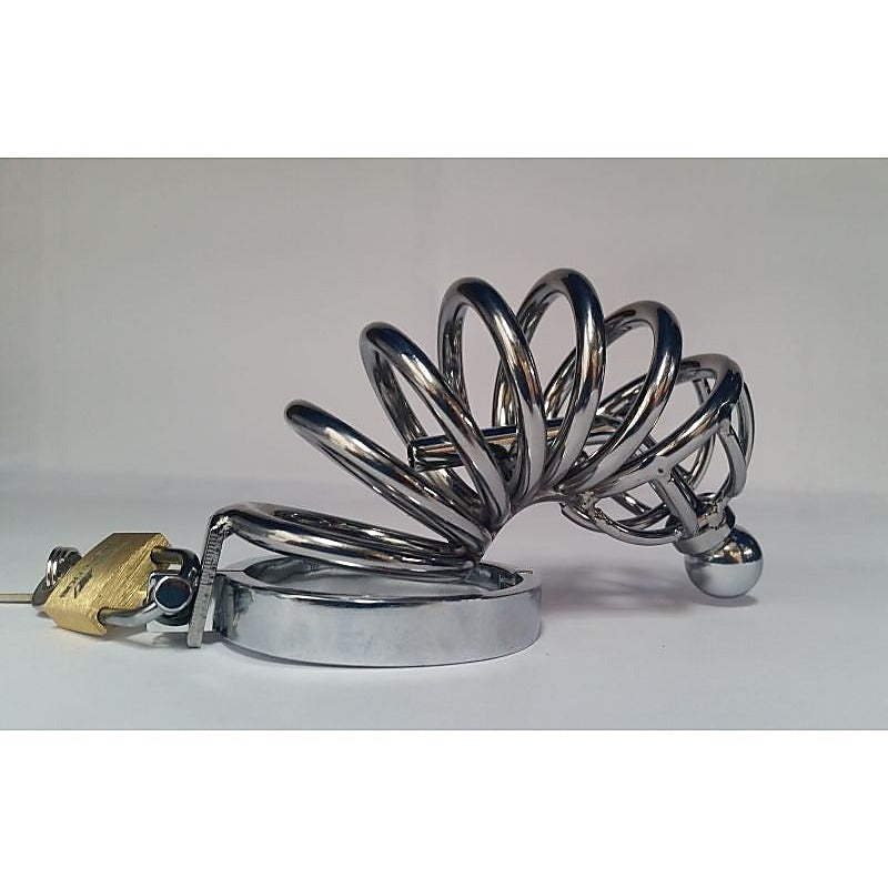 Seven Layers Asylum Cock Cage & Plug by BDStyle - Male Chastity