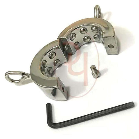 Testicle Stretcher With Matte Nodules by BDStyle - Ball and Cock Toys