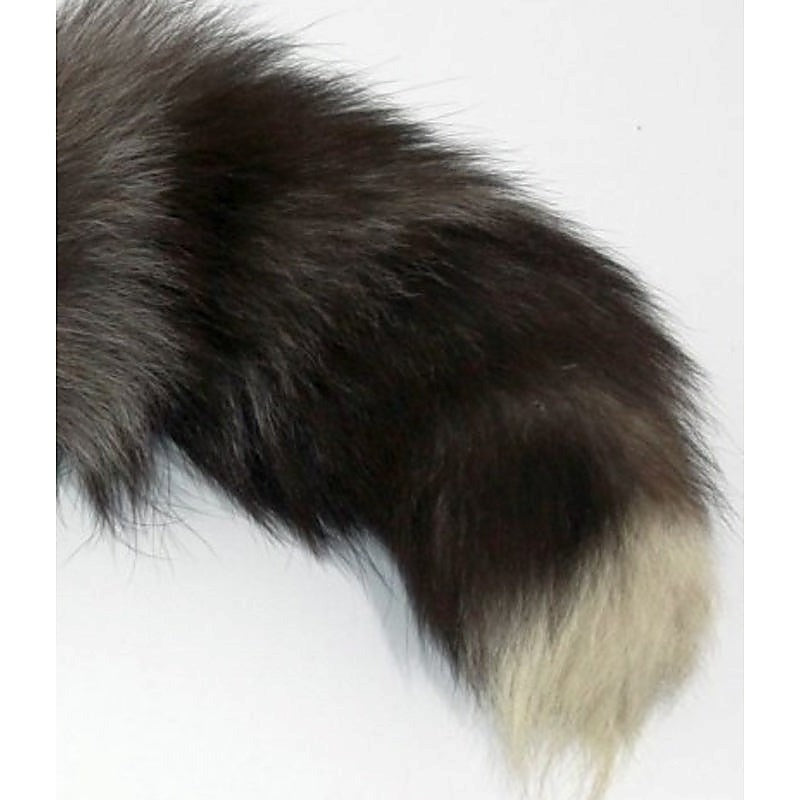 Faux Fox Tail Ribbed Gold Butt Plug Large - Steel Sex Toys